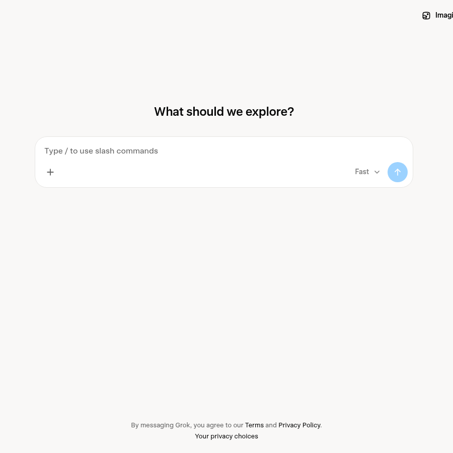 Teardown screenshot of grok.com