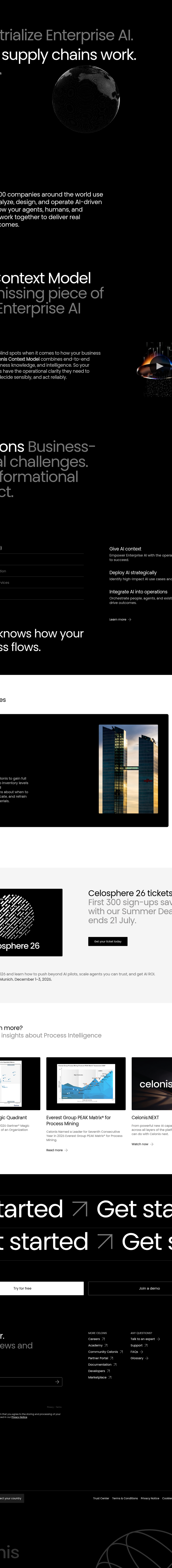 Teardown screenshot of celonis.com