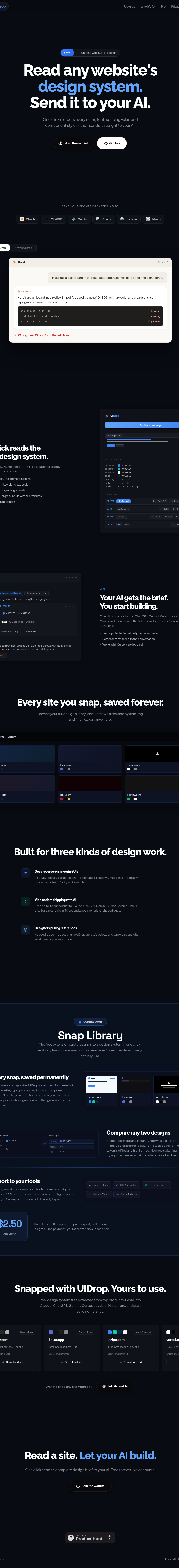 Teardown screenshot of uidrop.site