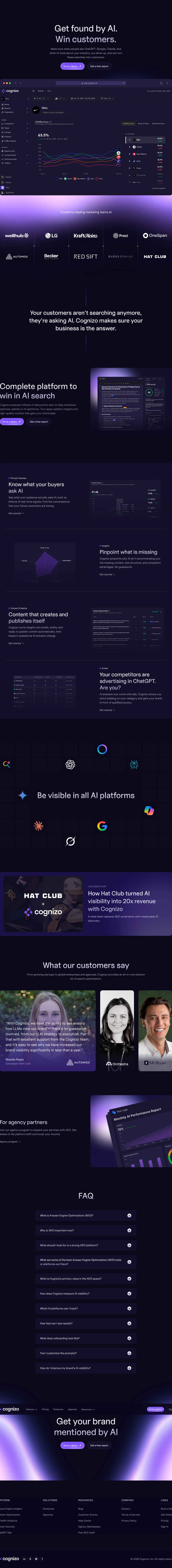 Teardown screenshot of cognizo.ai
