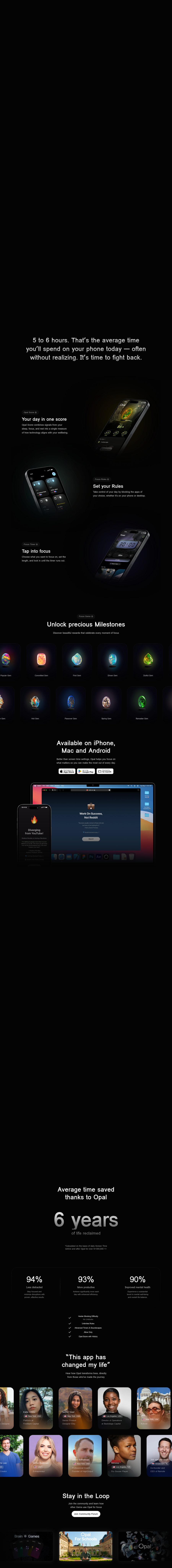 Teardown screenshot of opalapp.com