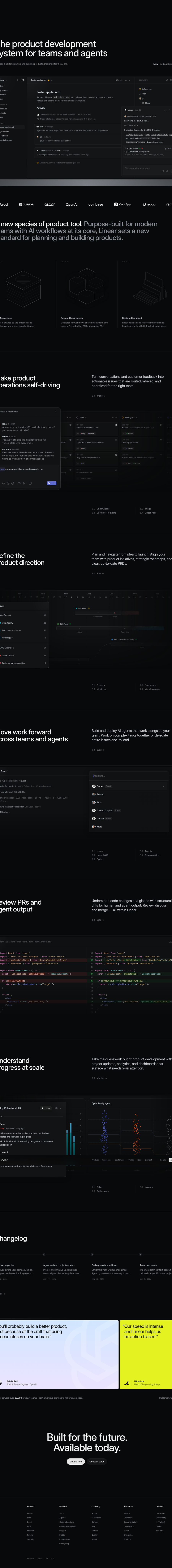 Teardown screenshot of linear.app
