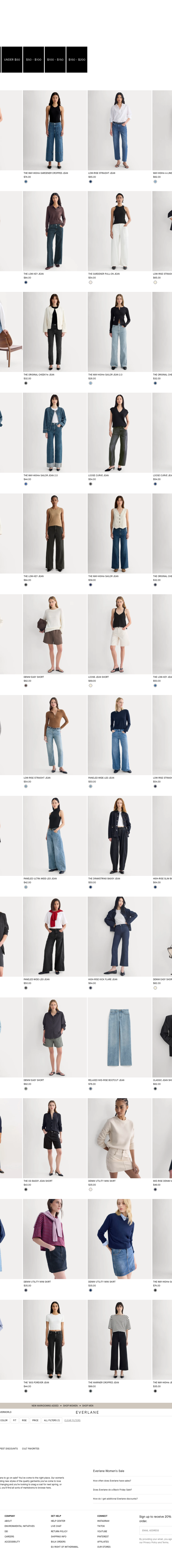 Teardown screenshot of www.everlane.com