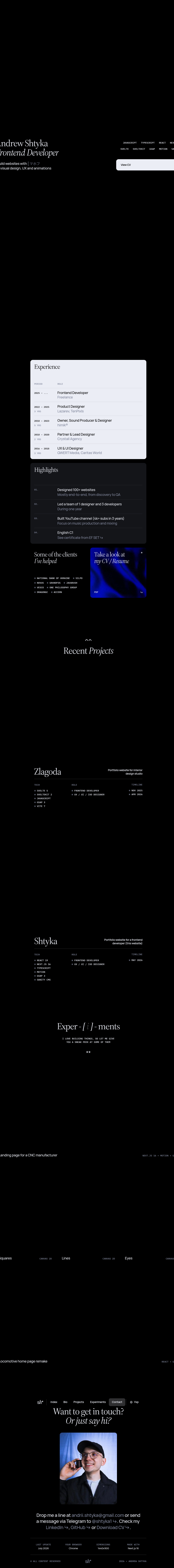 Teardown screenshot of andrewshtyka.pp.ua