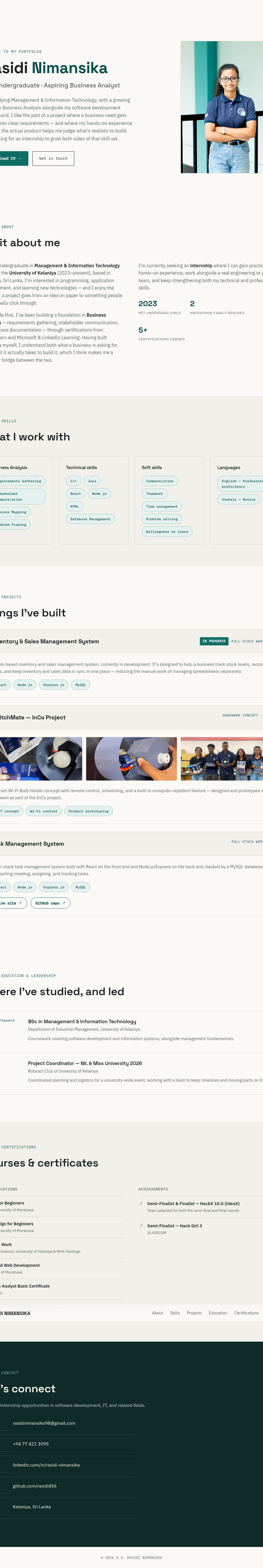 Teardown screenshot of rasidi456.github.io