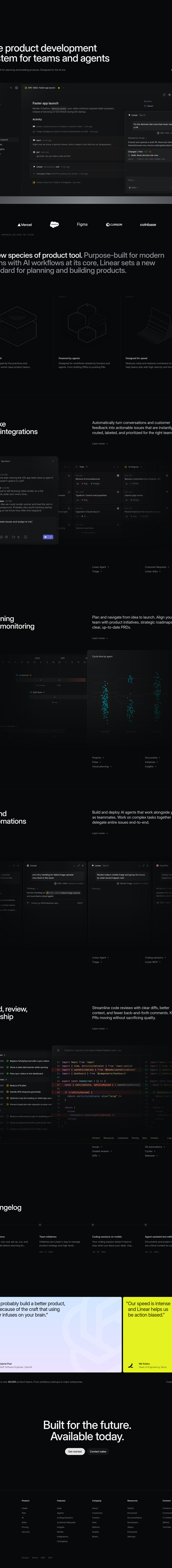 Teardown screenshot of linear.app