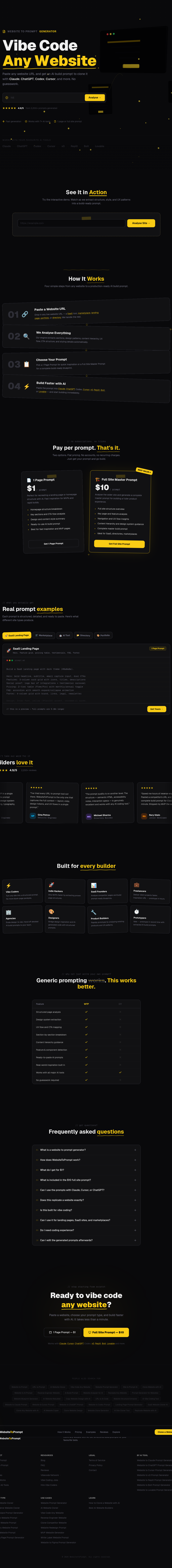 Teardown screenshot of websitetoprompt.com