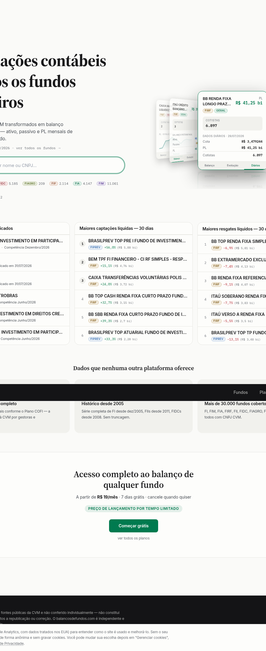 Teardown screenshot of balancosdefundos.com